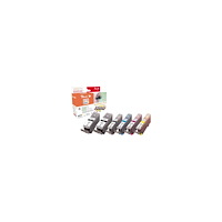 Peach Peach Multi Pack Plus XL - 6-pack - svart, gul, cyan, magenta - kompatibel - bläckpatron (alternativ för: Canon CLI-571B...