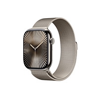 Apple Apple Watch Series 10 (GPS + Cellular) - naturlig titan - smart klocka med milanesisk loop - naturlig - 64 GB