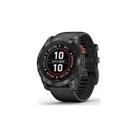 Garmin Garmin Fenix 7X Pro Solar Edition - skiffergrå - Ja sportklocka med band - svart - 32 GB