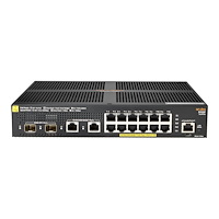 Hewlett Packard Enterprise HPE Aruba 2930F 12G PoE+ 2G/2SFP+ - switch - 12 portar - Administrerad - rackmonterbar