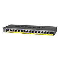 Netgear NETGEAR GS116LP - switch - 16 portar - rackmonterbar