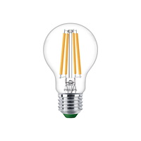 Philips Philips - LED-glödlampa med filament - form: A60 - klar finish - E27 - 4 W - varmt vitt ljus - 2700 K - transparent