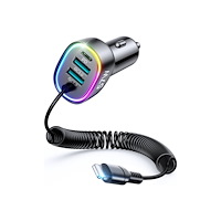 Joyroom Joyroom billaddare JR-CL20, 2x USB + 2x Lightning, 57W + Lig...