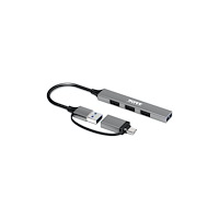 PORT CONNECT PORT Connect - hubb - USB-C/USB-A, slim - 4 portar