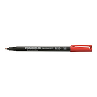 STAEDTLER Permanent pen, Staedtler Lumocolor 317 M, medium, rød, pakke...