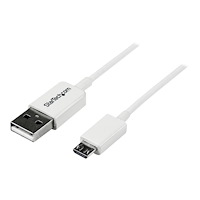 StarTech.com StarTech.com 0.5m White Micro USB Cable Cord - A to Micro B - Micro USB Charging Data Cable - USB 2.0 - 1x USB A Male, 1...