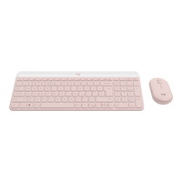 Logitech Logitech Slim Wireless Combo MK470 - sats med tangentbord och mus - QWERTY - USA, internationellt - rosa Inmatningsenhet
