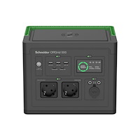 APC Schneider OffGrid 500 - bärbar kraftstation - LCD, litiumjon, 2 CEE 7/3 schuko uttag, sinusvåg, 3 USB-A, 2 USB-C, trådlö...