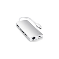 Satechi Satechi Aluminum Multi-Port Adapter V2 - dockningsstation - USB-C / Thunderbolt 3 - 1GbE