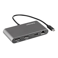 StarTech.com StarTech.com Thunderbolt 3 Mini Dock - Portable Dual Monitor w/ DP 4K 60Hz - 2X USB-A Hub (3.2/2.0), GbE - 28cm Cable -...