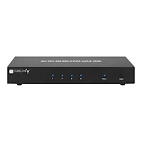 IC Intracom TECHly 4 Port DisplayPort 1.2 KVM Switch with Hub and audio - omkopplare för tangentbord/video/mus/ljud/USB - 4 portar