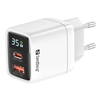 Sandberg Sandberg strömadapter - 2-i-1 - USB, USB-C - 35 watt