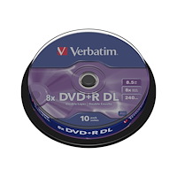 VERBATIM Verbatim - DVD+R DL x 10 - 8.5 GB - lagringsmedier