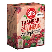 BOB Lättdryck Tranbär & Lingon 2 dl (Utgånget datum)
