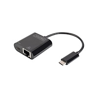 Digitus DIGITUS DN-3027 - nätverksadapter - USB-C - Gigabit Ethernet + USB-C