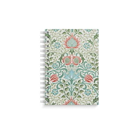 Burde Anteckningsbok BURDE A5 blå-grön flowers