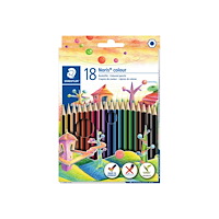 STAEDTLER STAEDTLER Noris colour 185 - färgpenna - svart, röd, blå, grön, ljusblå, gul, orange, violett, magenta, turkos, Van Dyck...