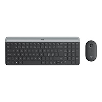 Logitech Logitech Slim Wireless Combo MK470 - sats med tangentbord och mus - Nordisk - grafit Inmatningsenhet