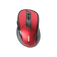 RAPOO Rapoo M500 Silent - mus - 2.4 GHz, Bluetooth 4.0, Bluetooth 3.0 - mörkröd