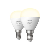 Philips Philips Hue White - LED-glödlampa - form: P45 - E14 - 5.7 W - varmt vitt ljus - 2700 K (paket om 2)