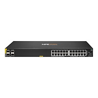 HP HPE Aruba Networking CX 6000 24p 10M/100M/1G Class4 PoE 4p SFP 1G 370W Switch - switch - 24 portar - Administrerad - rac...