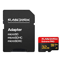 SANDISK MicroSD Extreme Pro 32GB 100/90MB/s C10 UHS U3 V30 A1 Adapter