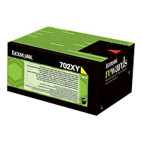 LEXMARK Lexmark 702XY - Extra lång livslängd - gul - original - tonerkassett - LCCP, LRP