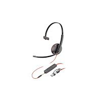 Plantronics HP Poly Blackwire 3215 - headset - 3,5 mm kontakt, USB-C