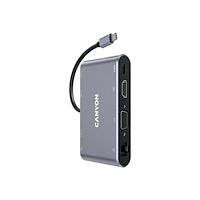 Canyon Canyon DS-14 - dockningsstation - USB-C - VGA, HDMI - 1GbE