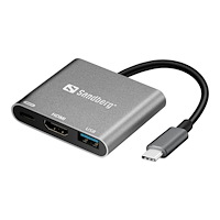 Sandberg Sandberg USB-C Mini Dock HDMI+USB - dockningsstation - USB - HDMI