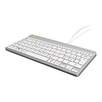R-Go Tools R-Go Compact Break - tangentbord - med integrerad bromsindikator - QWERTY - Nordisk - vit Inmatningsenhet