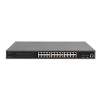 Digitus DIGITUS - switch - 19", L2, 2 uplink ports, af/at - 24 portar - Administrerad - rackmonterbar