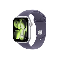 Apple Apple Watch Series 11 (GPS + Cellular) - silveraluminium - smart klocka med sportband - lila dimma - 64 GB