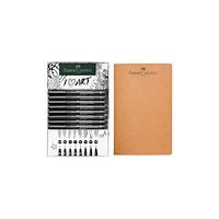 FABER-CASTELL Faber-Castell Pitt Artist-penna, med 8 st. blandade storleka...