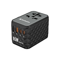 VERBATIM Verbatim UTA-05 strömadapter - GaN III, universell - 2 x USB-C, 2 x USB - 65 Watt
