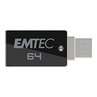 EMTEC International EMTEC Mobile & Go T260B - Dual - USB flash-enhet - 64 GB