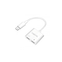 LogiLink LogiLink USB-C Audio adapter, USB-C/M to 2x USB-C/F, 60W PD,...