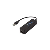 LogiLink LogiLink USB3.0 3-Port Hub with Ethernet - hubb - 3 portar