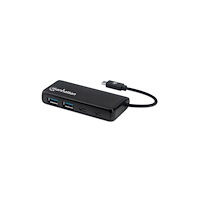Manhattan Manhattan USB-C Dock/Hub - Ports (x4): USB-A (x2) and USB-C (x2), 5 Gbps (USB 3.2 Gen1 aka USB 3.0), External Power Supp...