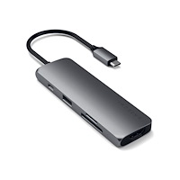 Satechi Satechi Aluminum Multiport Pro USB-C Adapter - dockningsstation - USB-C - HDMI