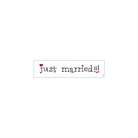 Party Deco Partydisk dekoration registreringsskylt Just Married, 50x11,...