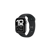 Apple Apple Watch Series 10 (GPS) - jet black aluminium - smart klocka med sportband - svart - 64 GB