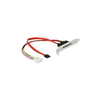DeLOCK Delock Slot bracket with 1 x SATA 22 pin plug external - SATA intern till extern panel - 25 cm
