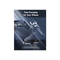 ANKER Anker Nano strömadapter för bil - 2 x USB-C, USB - 167.5 Watt - med USB-C-kabel (1m)