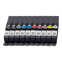 CANON Canon PFI-MBK/PBK/CO/GY/R/C/M/Y/PC/PM 10 Ink Cartridge Multipack - 10-pack - mattsvart, foto-magenta, röd, gul, magenta,...