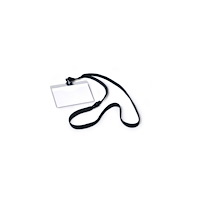 Durable Namnbricka med nyckelband 60x90 mm, svart