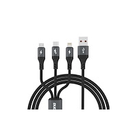 Dudao Dudao L3E 3-i-1 USB-A till MicroUSB/USB-C/Lightning 66W 1,2...