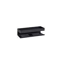 Wenko Väggshylla i rostfritt stål matt svart 30 x 10,5 x 8 cm (Tur...