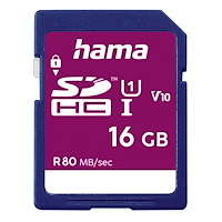 Hama Memory Card SDHC 16GB Class 10 UI V10 80MB/s