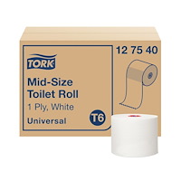 TORK Toalettpapper Tork T6 Universal Mellanstorlek 1-lagers vitt